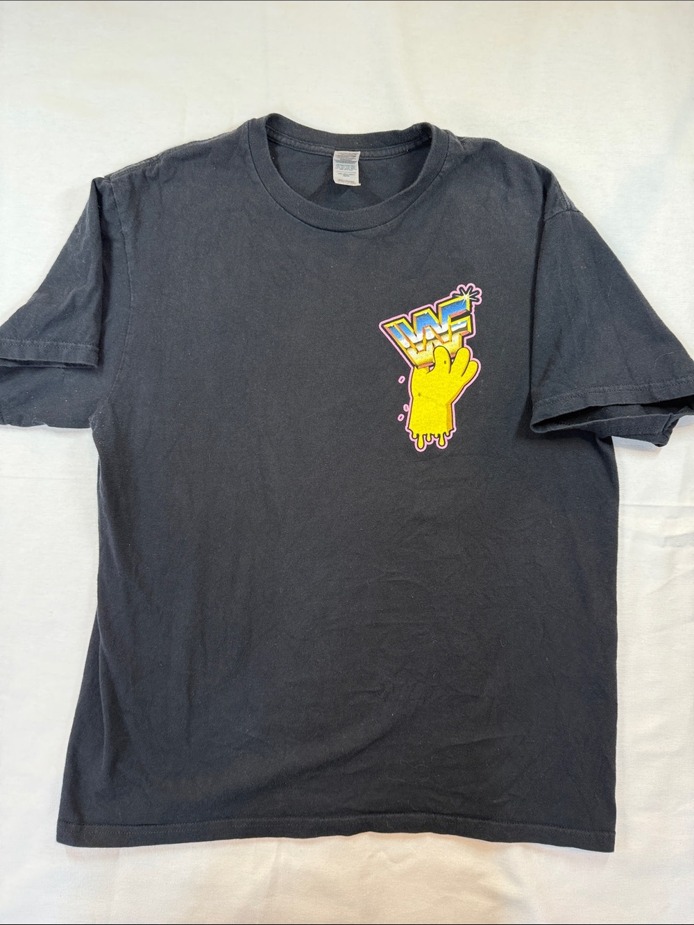 WWF Bret Hart Hitman Bart Simpson Bootleg 90s Graphic Tee Black L